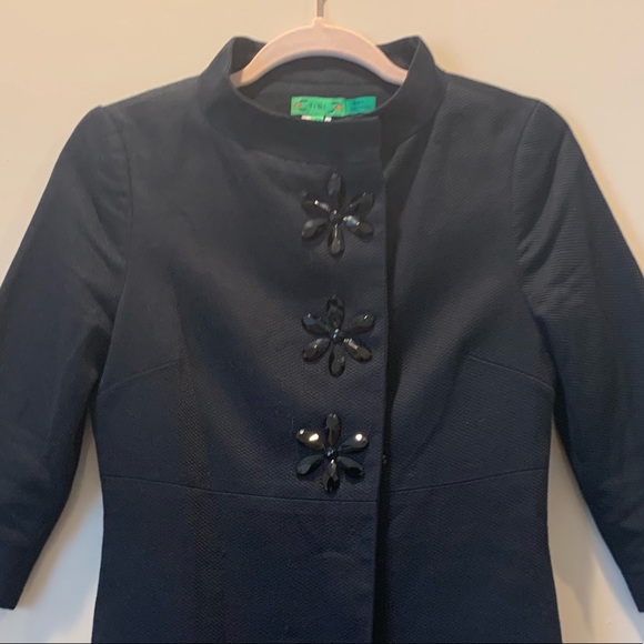Tibi black swing coat, size xsmall - Picture 4 of 8